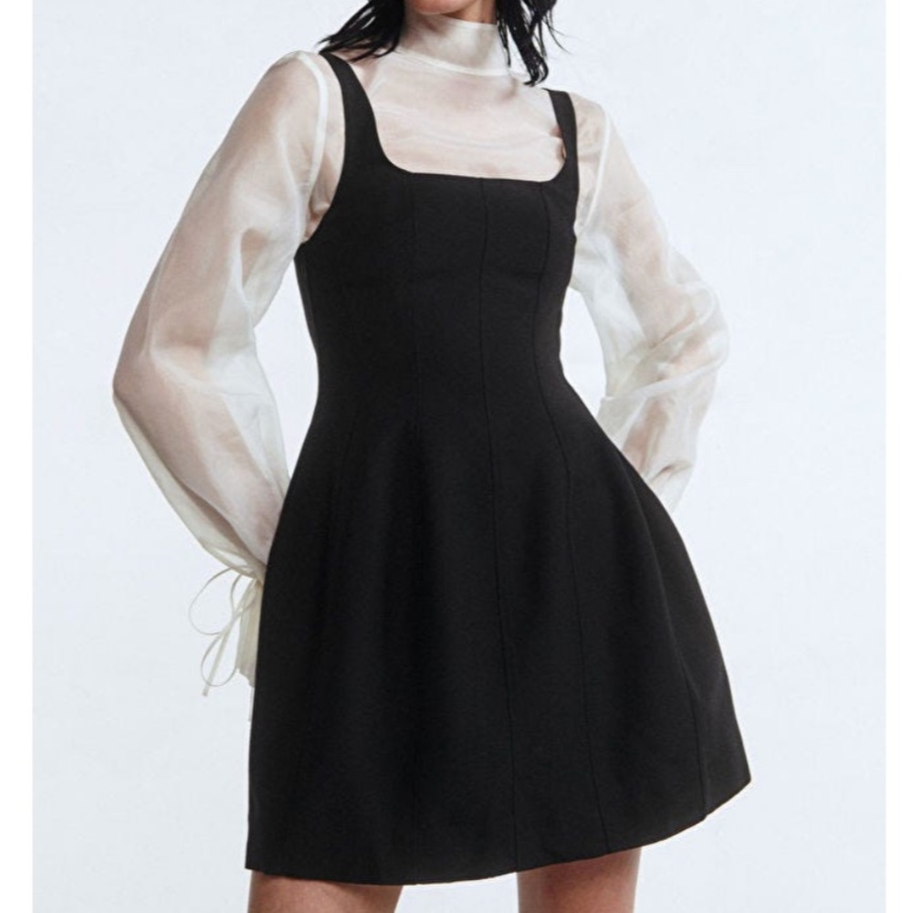 NWT &Other Stories Savoir Black Mini Dress Size 6